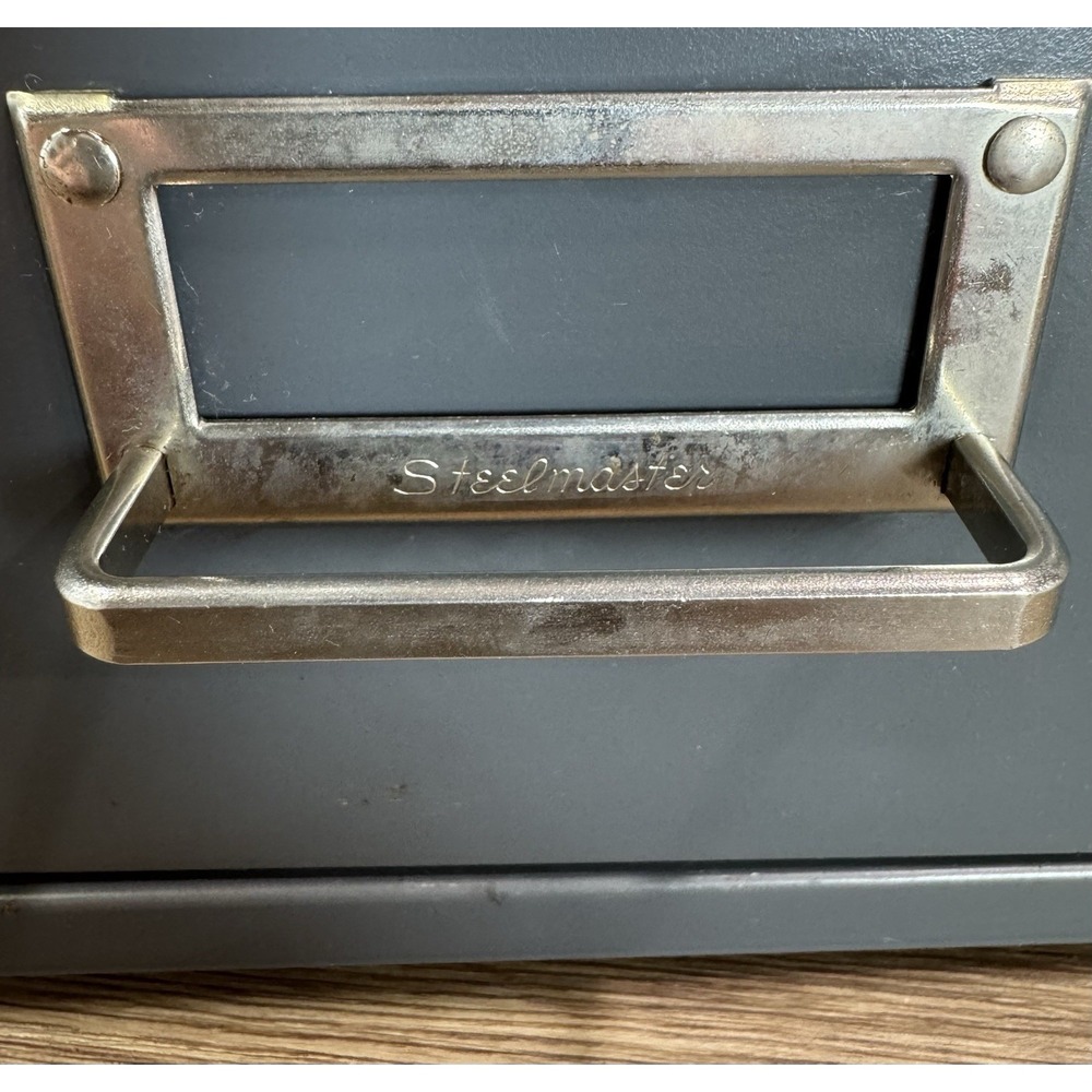Vintage Steelmaster 5x8 Steel Index Card File Drawer Gray Metal Cabinet USA - Picture 10 of 16